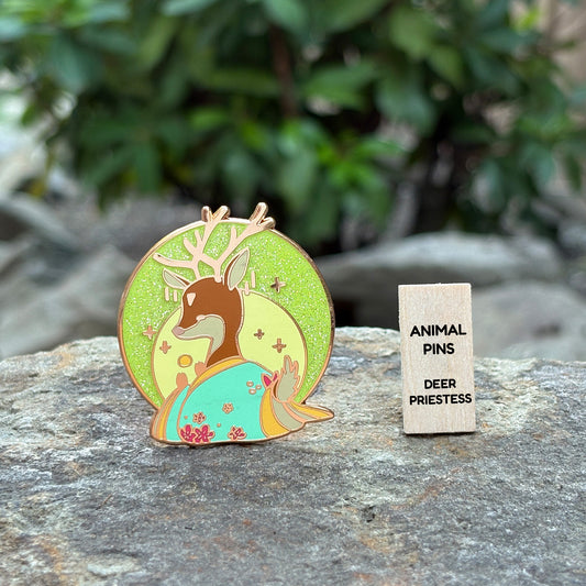 Deer Priestess pin