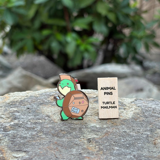 Turtle Mailman pin