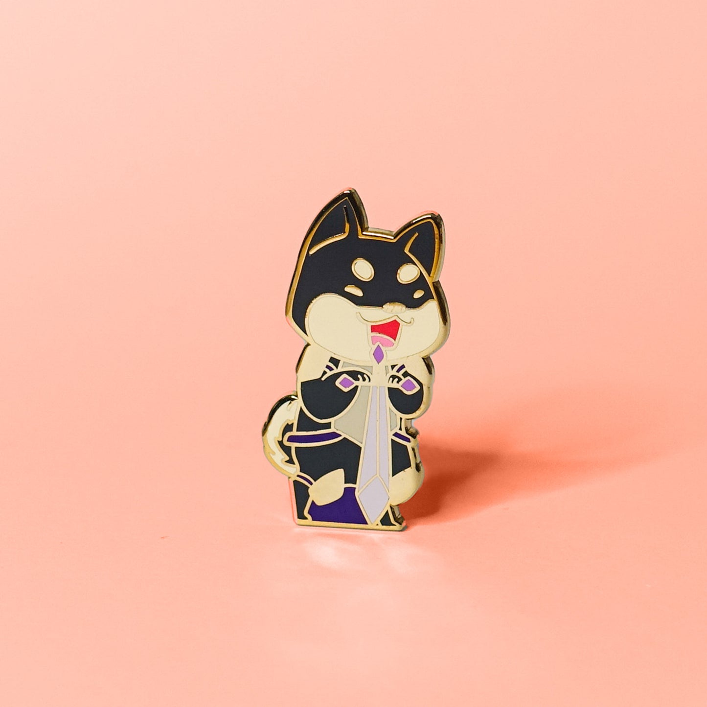 Shiba-Inu Sword Master pin