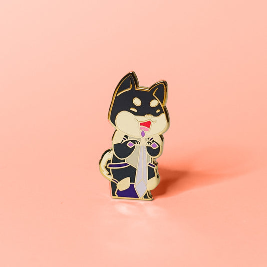 Shiba-Inu Sword Master pin