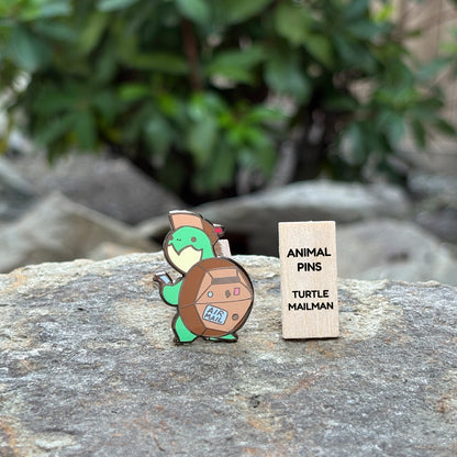 Turtle Mailman pin